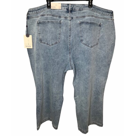 NYDJ Womens Teresa Wide Leg Ank Contour Skylar Light Wash Denim Jeans Size 26W - Picture 6 of 16